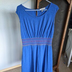 Blue Slub-Knit Sundress w/ Smocked Waist by Pepperberry, 16R/SC